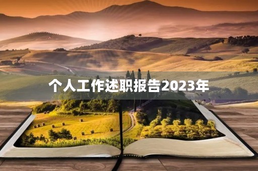 个人工作述职报告2023年