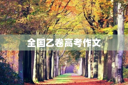 全国乙卷高考作文