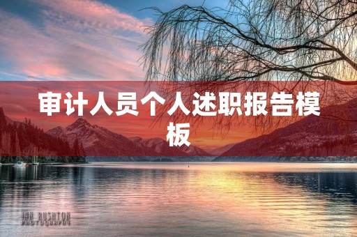 审计人员个人述职报告模板