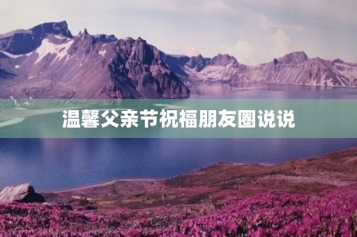 温馨父亲节祝福朋友圈说说