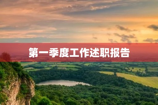 第一季度工作述职报告