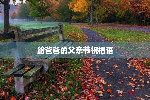 给爸爸的父亲节祝福语