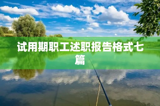 试用期职工述职报告格式七篇
