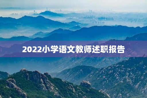 2022小学语文教师述职报告
