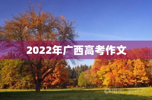 2022年广西高考作文