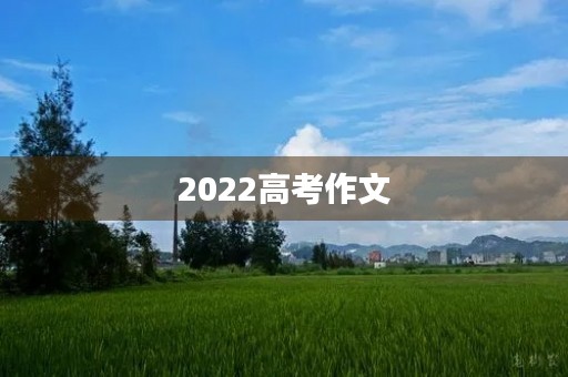 2022高考作文