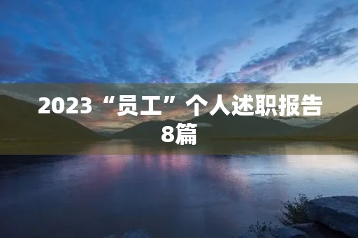 2023“员工”个人述职报告8篇
