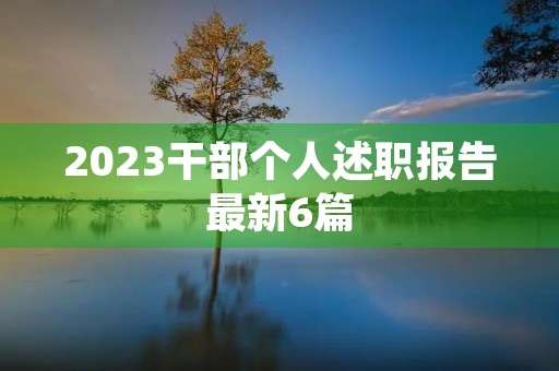 2023干部个人述职报告最新6篇