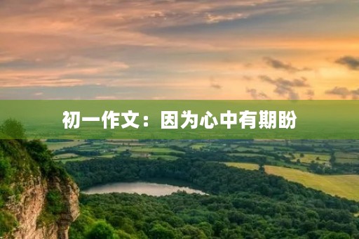 初一作文：因为心中有期盼
