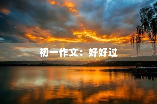 初一作文：好好过