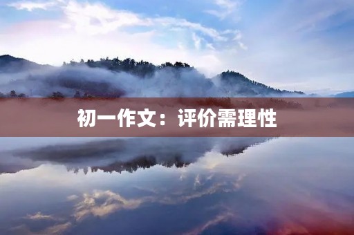 初一作文：评价需理性