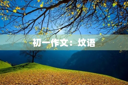 初一作文：坟语