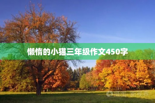 懒惰的小猫三年级作文450字