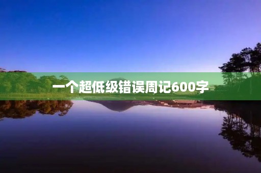 一个超低级错误周记600字