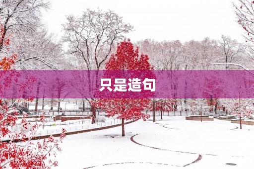 只是造句