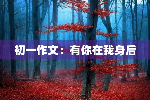 初一作文：有你在我身后