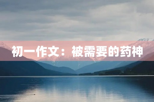 初一作文：被需要的药神