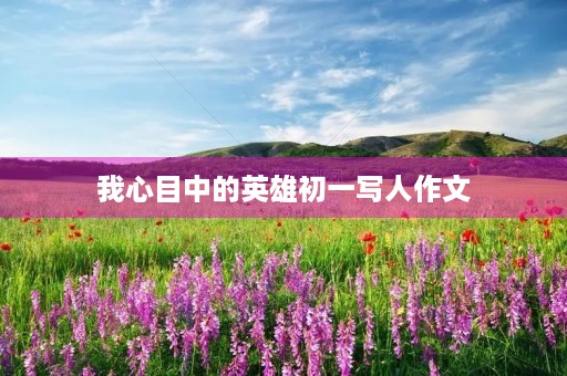 我心目中的英雄初一写人作文