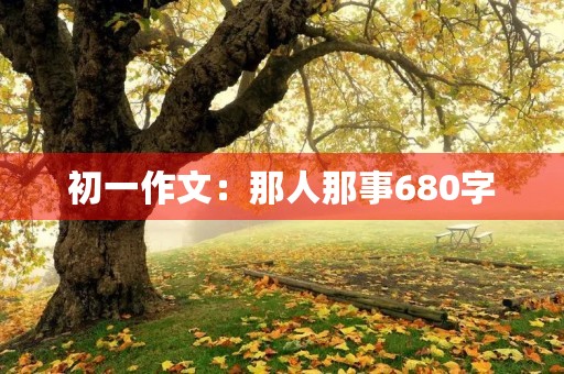 初一作文：那人那事680字