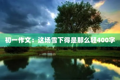 初一作文：这场雪下得是那么轻400字