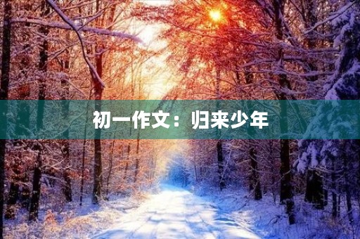 初一作文：归来少年