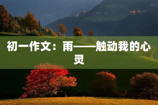初一作文：雨——触动我的心灵