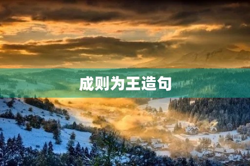 成则为王造句