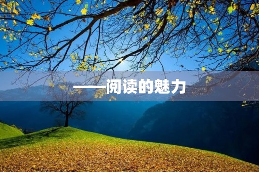 ——阅读的魅力 ——阅读的魅力