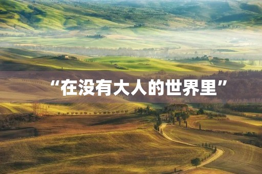 “在没有大人的世界里” “在没有大人的世界里”
