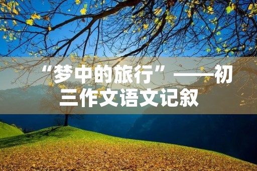 “梦中的旅行”——初三作文语文记叙
