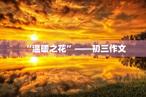 “温暖之花”——初三作文 “温暖之花”——初三作文