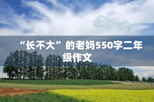 “长不大”的老妈550字二年级作文