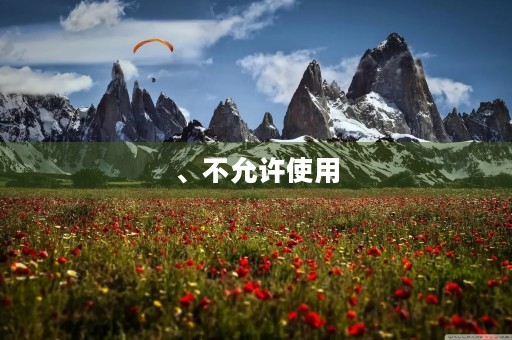 、不允许使用 、不允许使用