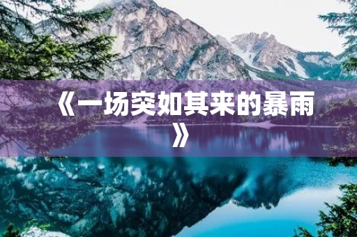 《一场突如其来的暴雨》