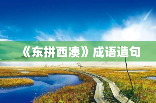 《东拼西凑》成语造句 《东拼西凑》成语造句