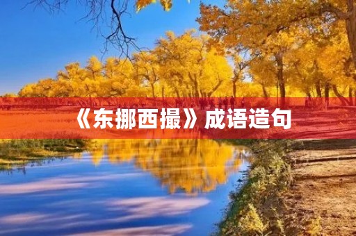 《东挪西撮》成语造句 《东挪西撮》成语造句