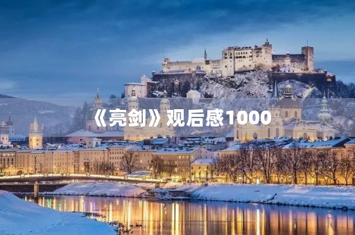 《亮剑》观后感1000