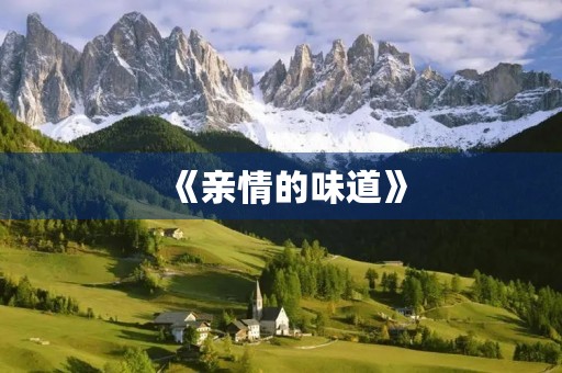《亲情的味道》