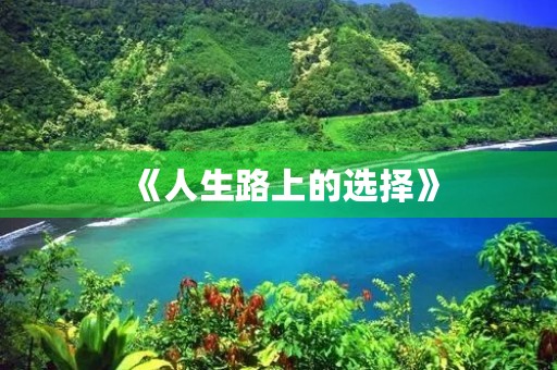 《人生路上的选择》