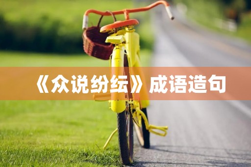 《众说纷纭》成语造句