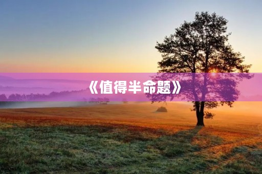 《值得半命题》