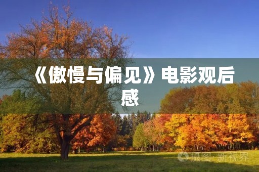 《傲慢与偏见》电影观后感
