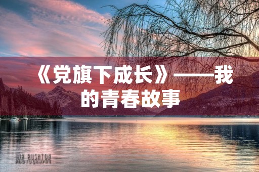 《党旗下成长》——我的青春故事 《党旗下成长》——我的青春故事