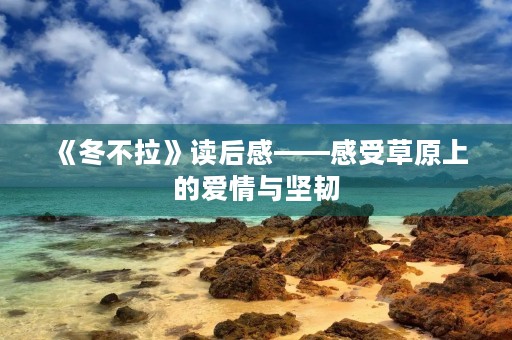 《冬不拉》读后感——感受草原上的爱情与坚韧