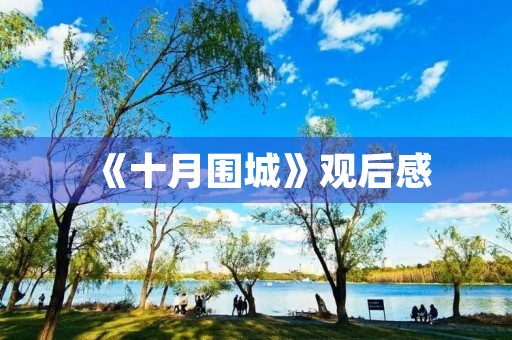 《十月围城》观后感 《十月围城》观后感