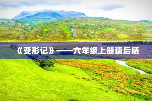 《变形记》——六年级上册读后感 《变形记》——六年级上册读后感