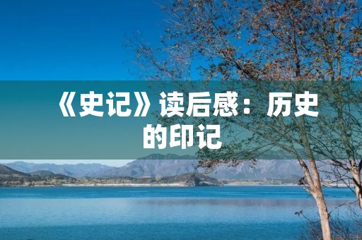 《史记》读后感:历史的印记 《史记》读后感:历史的印记