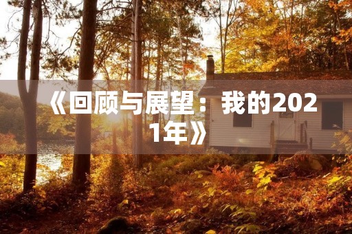 《回顾与展望：我的2021年》