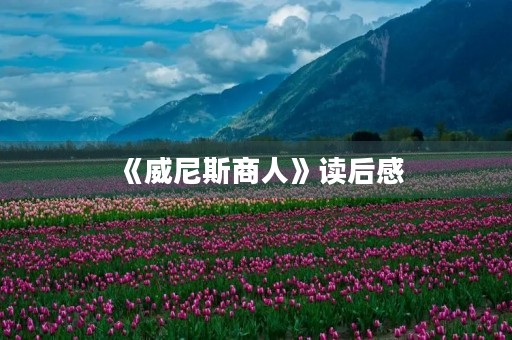 《威尼斯商人》读后感