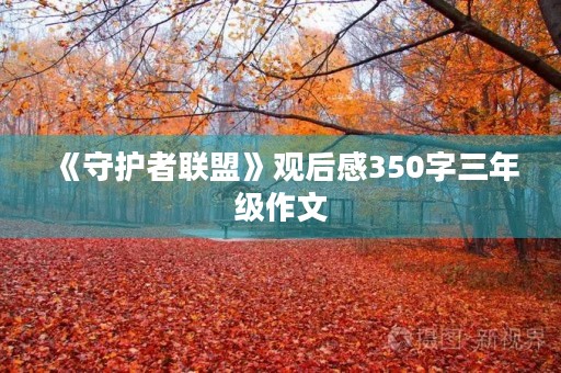 《守护者联盟》观后感350字三年级作文